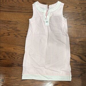 Vineyard Vines Pink and White Striped Sleeveless Dress